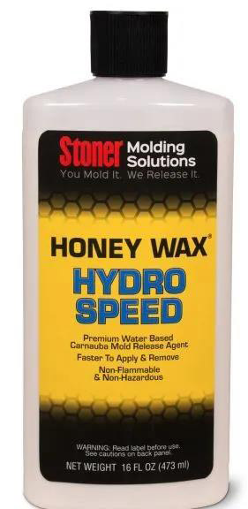 Stoner HoneyWax®Hydro Speed是一種高固含量的水性乳液，不含任何溶劑，旨在代替?zhèn)鹘y(tǒng)的高級涂蠟作為復(fù)合材料行業(yè)中的脫模劑。